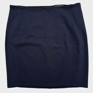 Liverpool Pull On Ponte Knit Pencil Skirt Navy Blue Size 24W